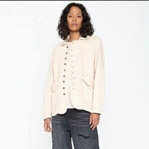 Sandrine Rose -968 x Free People NWT Empire Jacket Utility‎ Shirt White Size S